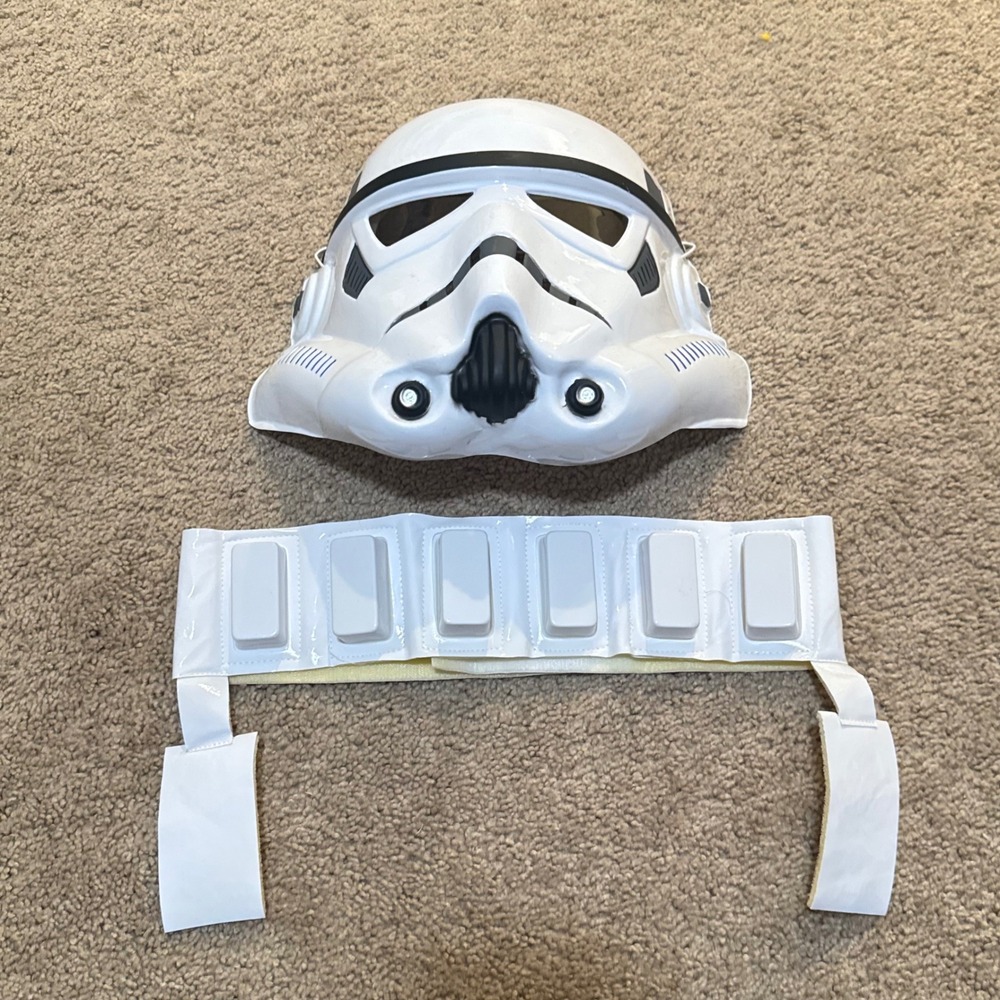 Star Wars Stormtrooper Mask and Belt Child White Costume Accessory Set